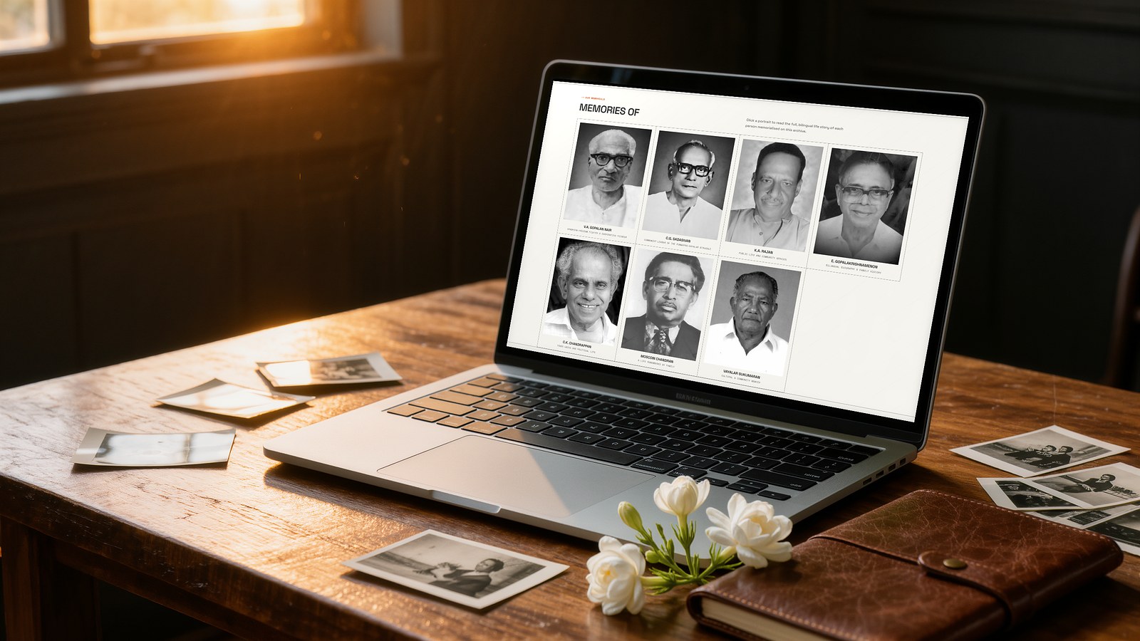 Memorial portrait grid